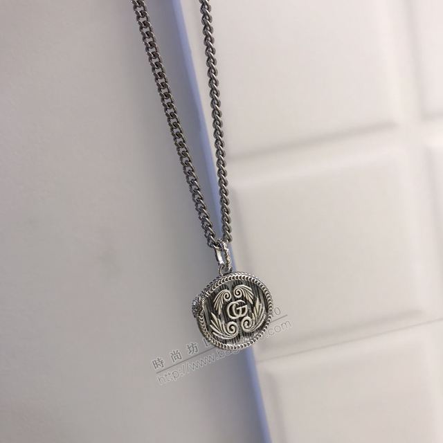 GUCCi飾品 古馳首飾泰銀復古雙G樹葉吊墜 Gucci吊墜  zgbq1198